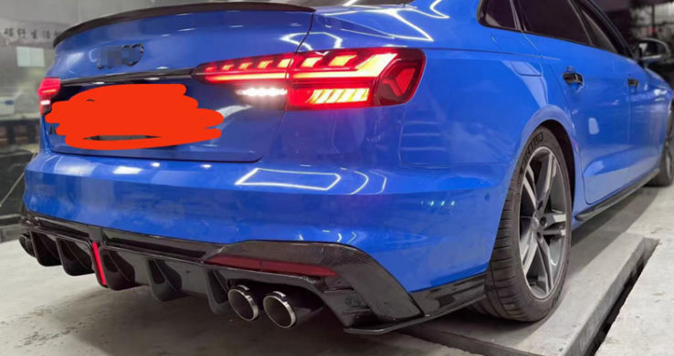 2020+ Audi B9.5 A4 S-Line/S4 BK Style Rear Diffuser (Carbon Fiber)