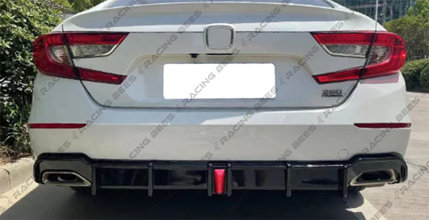 2018-2022 Honda Accord Sedan Led Style Rear Diffuser (Black)