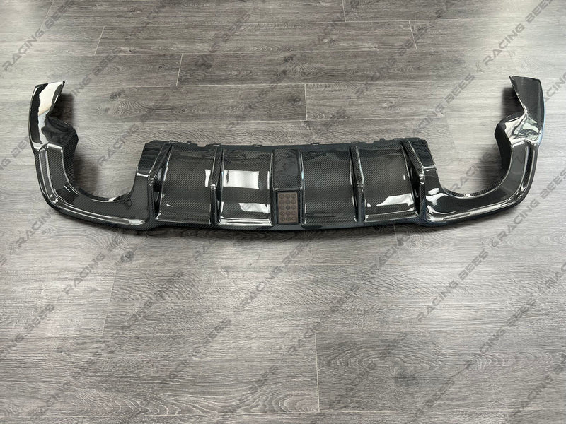 2017-2020 Audi RS3 LRS Style Rear Diffuser + LED (Carbon Fiber)