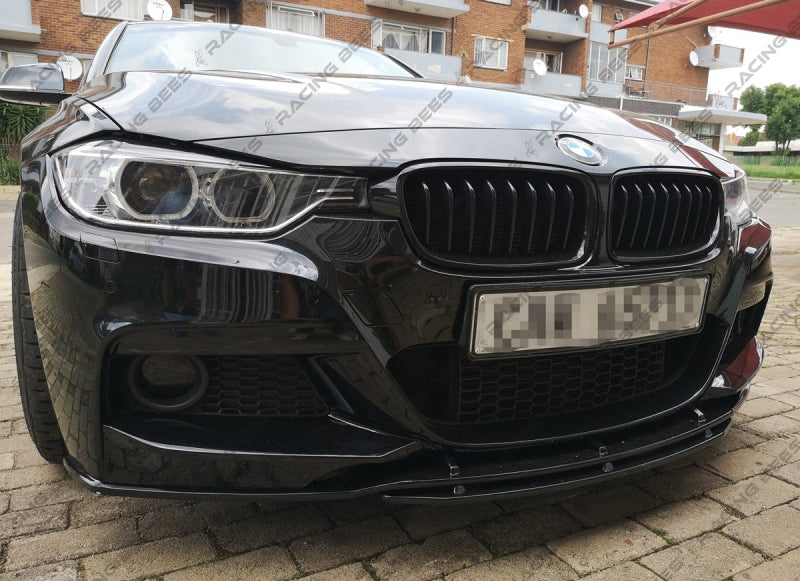 2012-2018 BMW F30 3 Series CS Style Front Bumper Lip (Gloss Black)