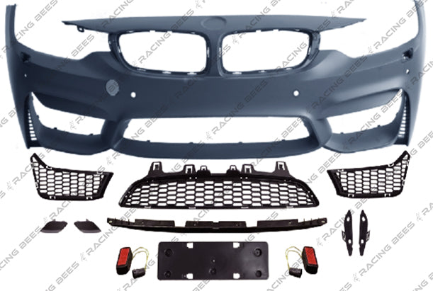 2014-2018 BMW F32/F33/F36 4 Series F82 M4 Style Front Bumper Conversion + Front Lip