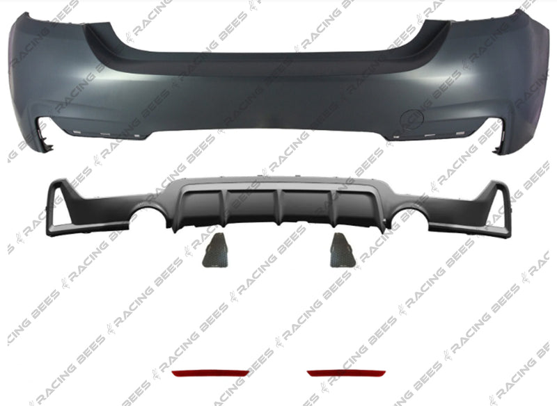 2014-2018 BMW F32/F33 4 Series M-Sport Style Rear Bumper Conversion