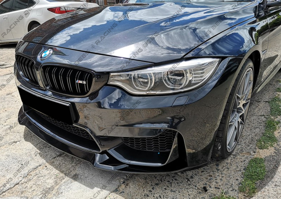 2015-2019 BMW F80/F82 M3/M4 CS Style Front Bumper Lip (Black)
