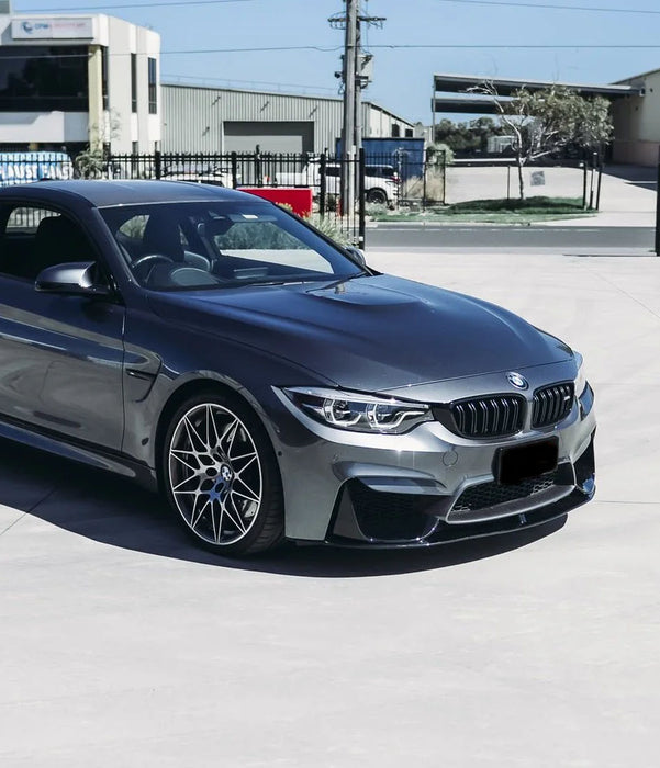 2015-2019 BMW F80/F82 M3/M4 M-Performance Style Front Bumper Lip (Black)