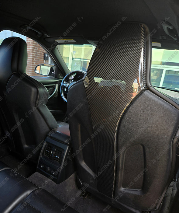 2015-2020 BMW F80/F82 M3/M4 Seat Back Covers (Carbon Fiber)