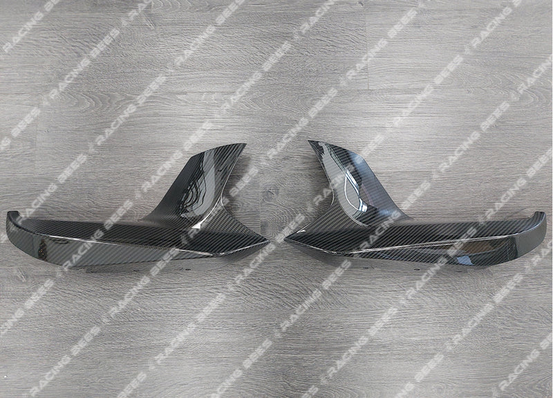 2018-2020 BMW F90 M5 Performance Style Front Bumper Splitters (Carbon Fiber)