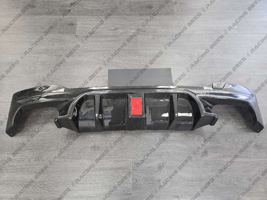 2018-2023 BMW F90 M5 DTM LED Style Rear Bumper Diffuser (Carbon Fiber)