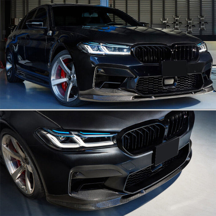 2021+ BMW F90 M5 3D Style Front Bumper Lip (Carbon Fiber)