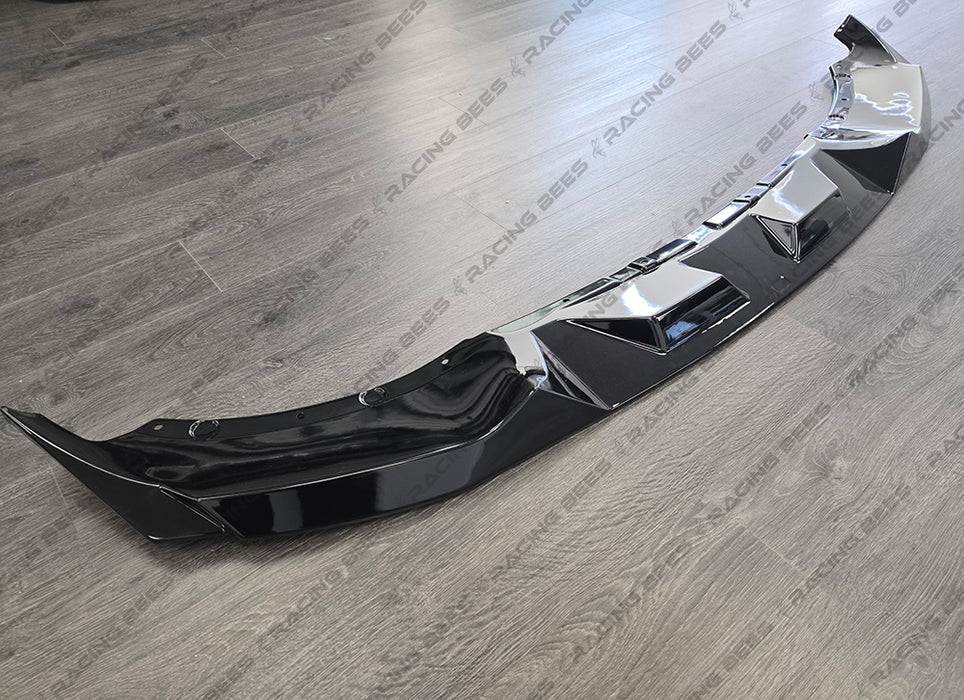 2020-2023 BMW X6 G06 V Style Front Bumper Lip (Black)