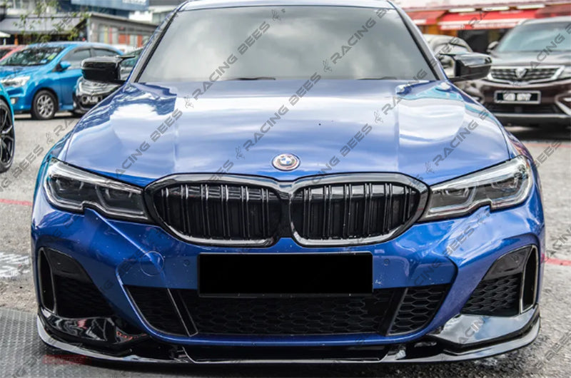 2019-2022 BMW G20 3 Series 3D Style Front Bumper Lip (Black)