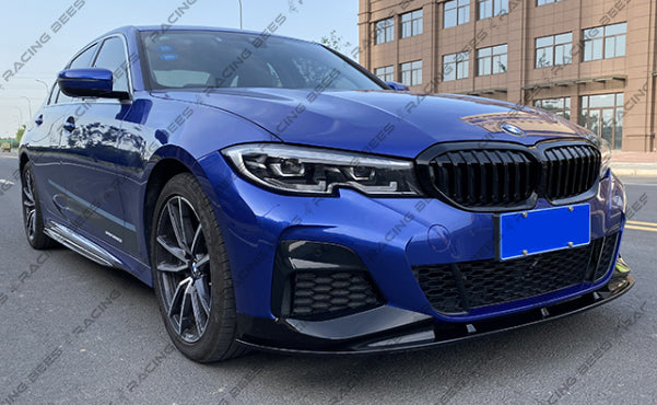 2019+ BMW G20 3 Series MT Style Front Bumper Lip (Black)