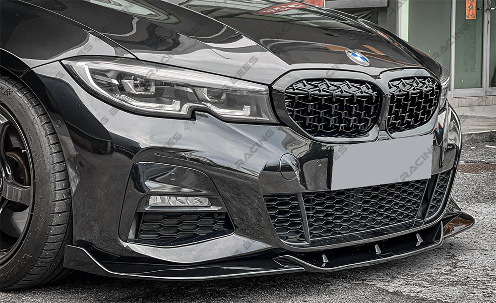 2019+ BMW G20 3 Series TA Style Front Bumper Lip (Black)