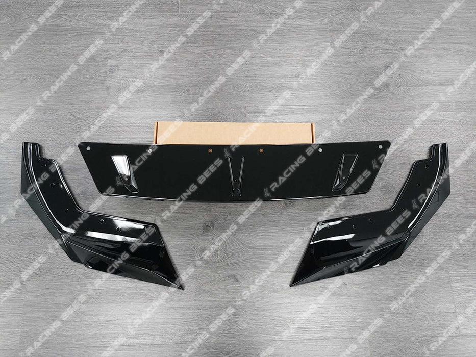 2019+ BMW G20 3 Series V2 Style Front Bumper Lip (Black)