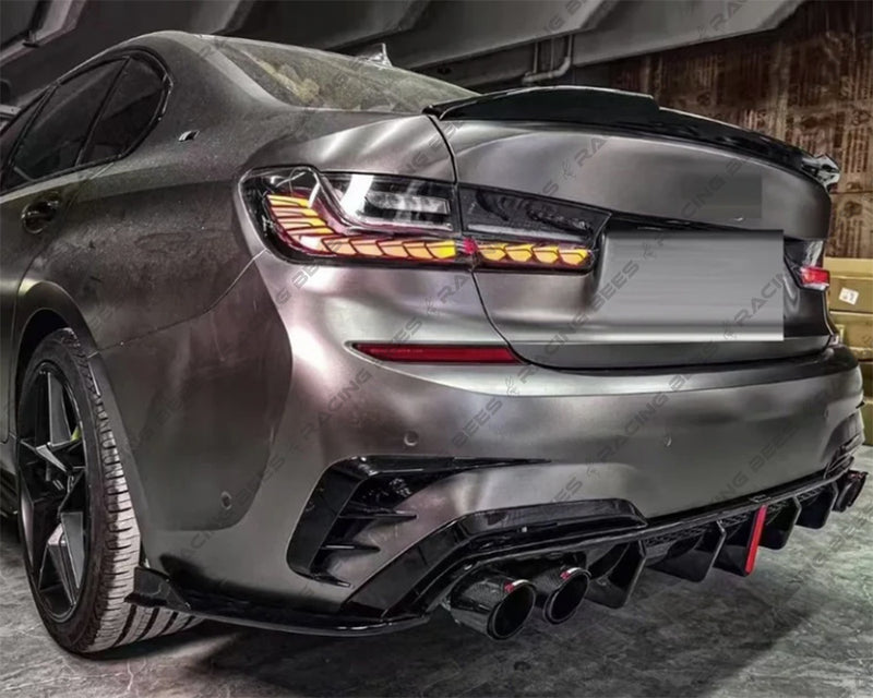 2019-2022 BMW G20 3 Series VT Style Rear Diffuser (Quad Outlet)