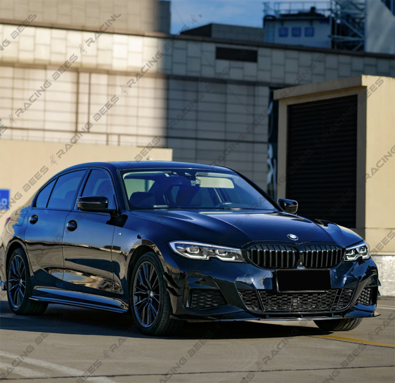 2019+ BMW G20 3 Series V Style Side Skirts (Black)