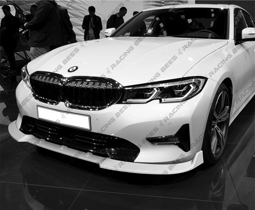 2019+ BMW G20 3 Series Base MX Style Front Bumper Lip (Black)