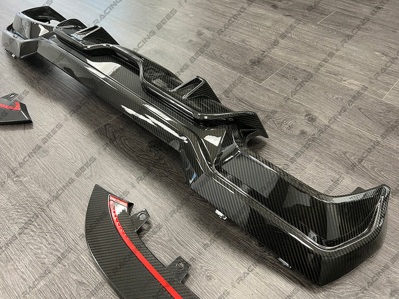 2021+ BMW G22/G23 4 Series GT Style Rear Bumper Diffuser (Carbon Fiber)