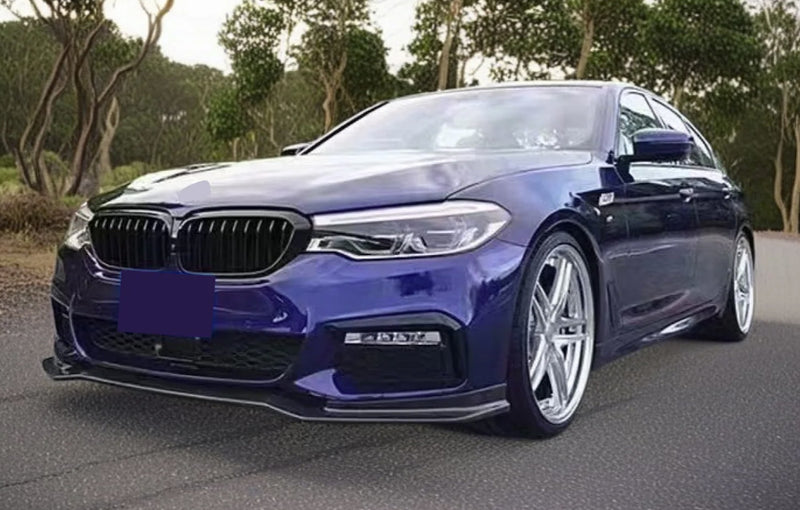 2017-2019 BMW G30 5 Series FD Style Front Bumper Lip (Black)