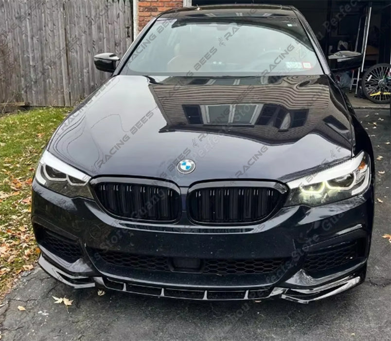 2017-2019 BMW G30 5 Series MX Style Front Bumper Lip (Black)