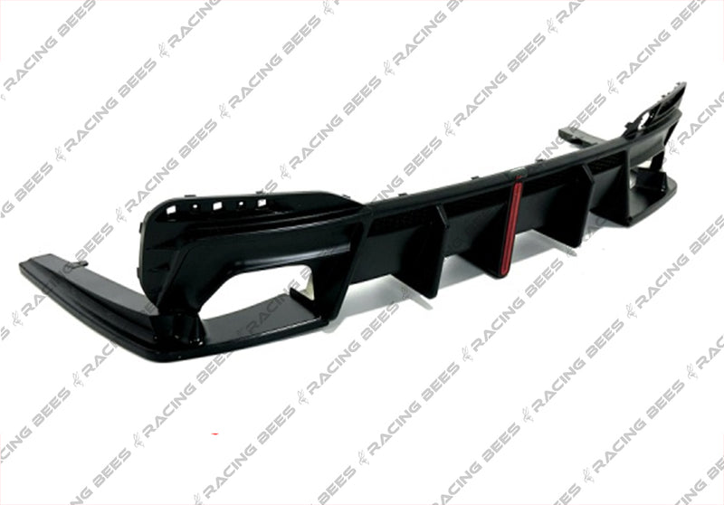2017-2020 BMW G30 5 Series AD LED Style Rear Bumper Diffuser (Black)