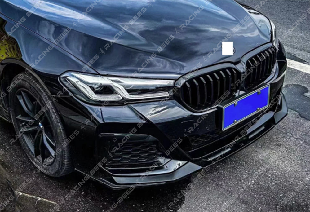 2021+ BMW G30 5 Series LCI VT Style Front Bumper Lip (Black)
