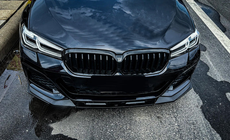 2021+ BMW G30 5 Series LCI VT Style Front Bumper Lip (Black)