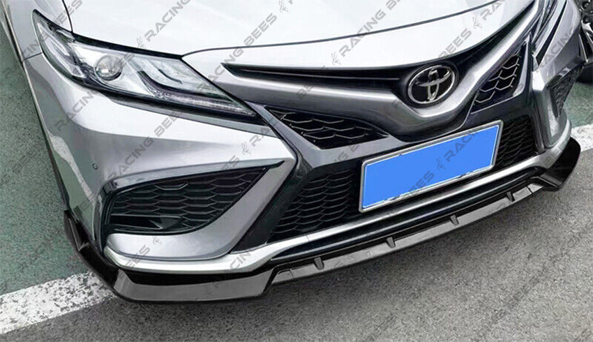 2021-2023 Toyota Camry SE Front Bumper Lip V Style (Black)