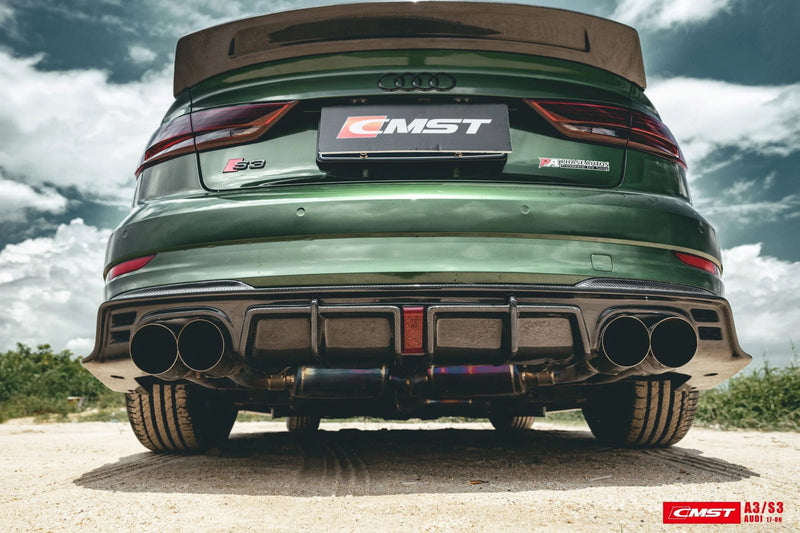 CMST Tuning Carbon Fiber Rear Diffuser for Audi A3 S3 2017-2020 (Carbon Fiber)