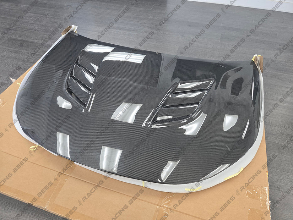 2019+ Toyota Corolla Hatchback Model TS Style Hood (Carbon Fiber)