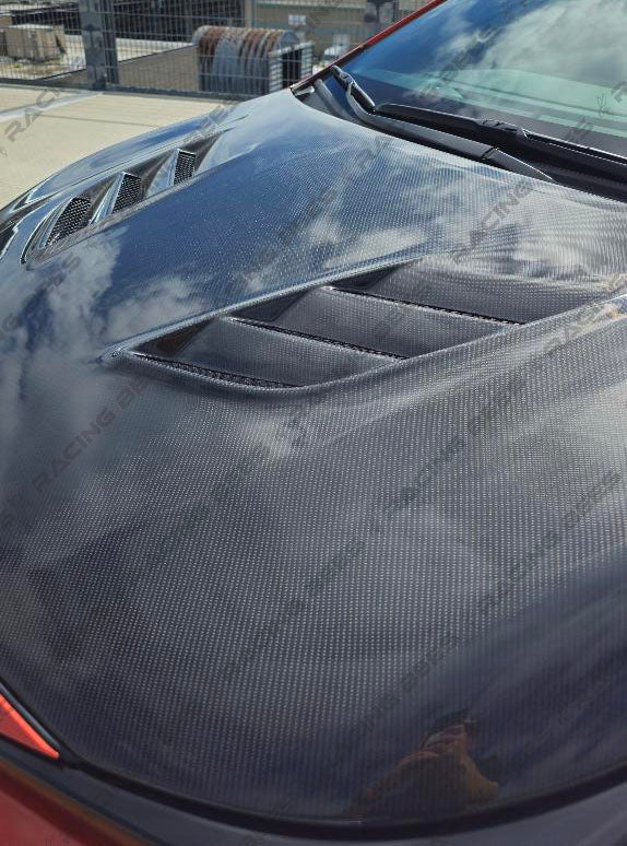 2019+ Toyota Corolla Hatchback Model TS Style Hood (Carbon Fiber)