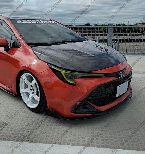 2019+ Toyota Corolla Hatchback Model TS Style Hood (Carbon Fiber)