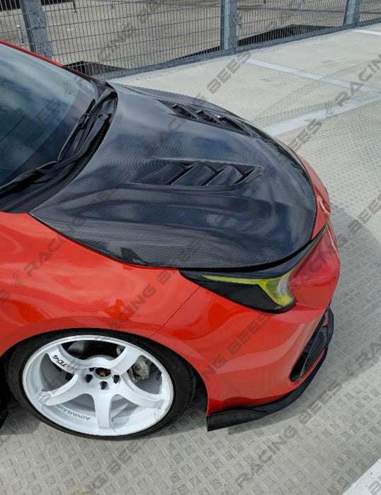 2019+ Toyota Corolla Hatchback Model TS Style Hood (Carbon Fiber)