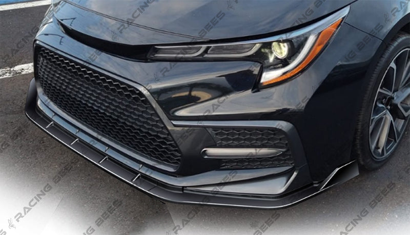 2020+ Toyota Corolla Sedan GT Style Front Bumper Lip (Black)