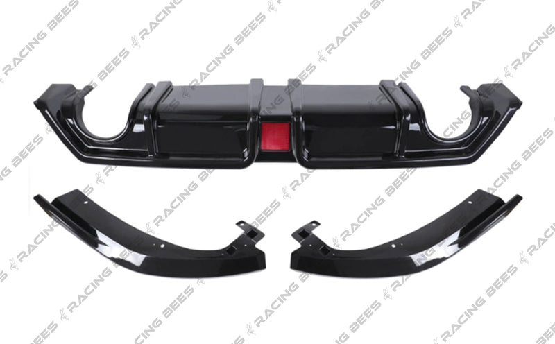 2016-2020 Honda Civic Sedan CS Style Rear Diffuser For Dual Exhaust Models