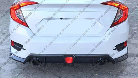 2016-2020 Honda Civic Sedan CS Style Rear Diffuser For Dual Exhaust Models