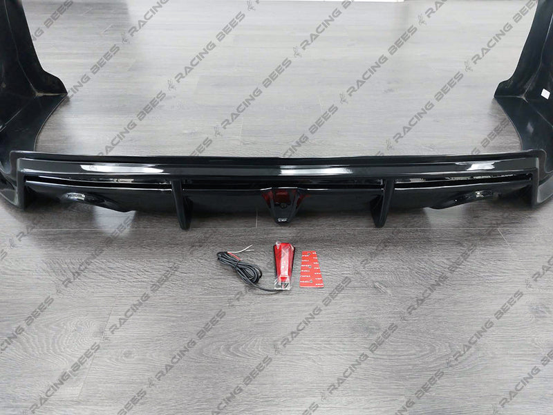 2016-2020 Honda Civic Sedan Yofer Rear Diffuser (Black)