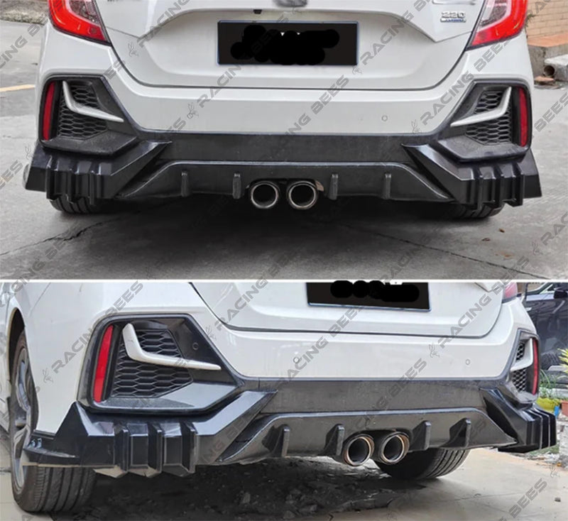 2017-2021 Honda Civic FK7 Hatchback Rear Diffuser M Style