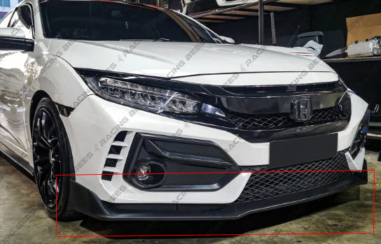 Replacement Front lip for 2016-2021 Honda Civic Face-Lift Type R Style Front Bumper Conversion