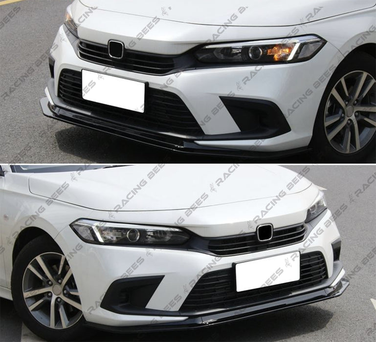 2022+ Honda Civic Sedan GT Style Front Bumper Lip (Black)