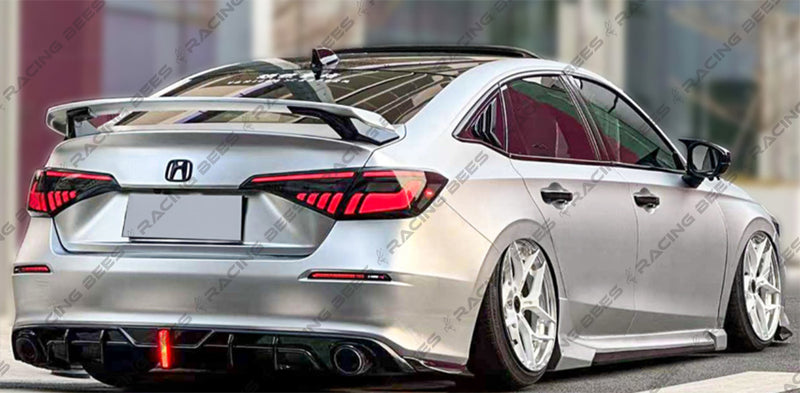 2022-2025 Honda Civic Sedan ACR Style Rear Diffuser + Rear Aprons (BLACK)