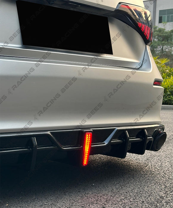 2022+ Honda Civic Sedan ACR Style Rear Diffuser + Rear Aprons (BLACK)