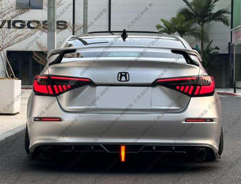 2022-2025 Honda Civic Sedan ACR Style Rear Diffuser + Rear Aprons (BLACK)