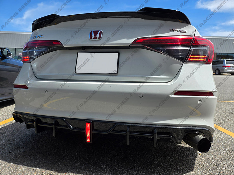 2022-2025 Honda Civic Sedan ACR Style Rear Diffuser + Rear Aprons (BLACK)