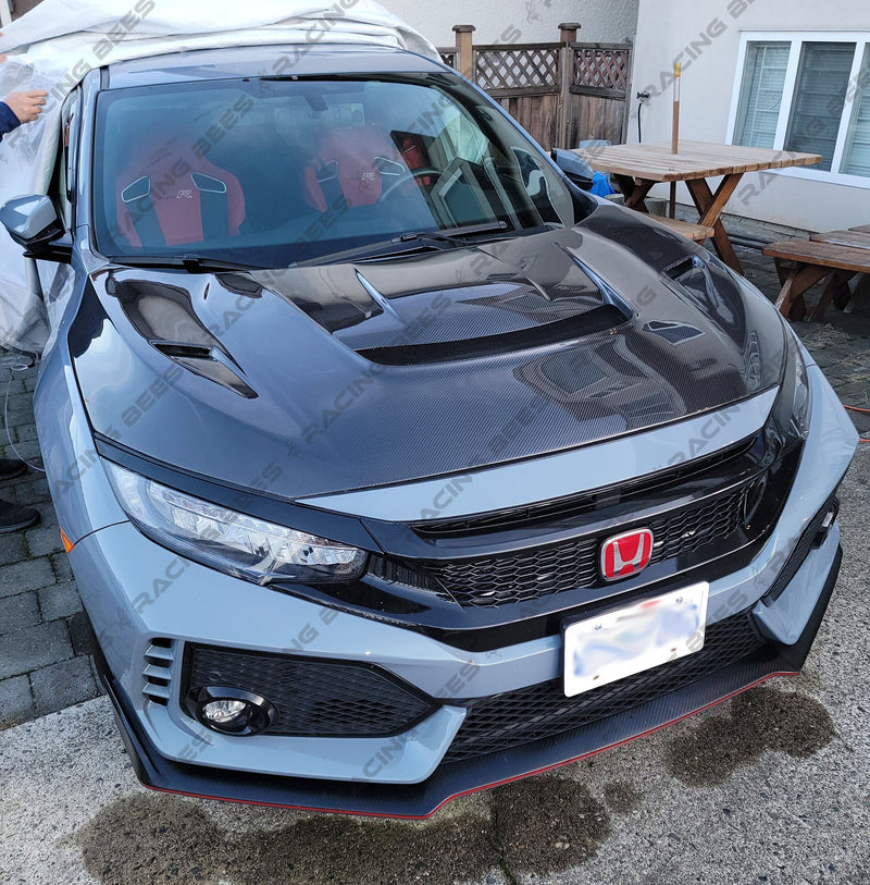 2017-2021 Honda Civic FK8 Type-R VR Style Hood (Carbon fiber)