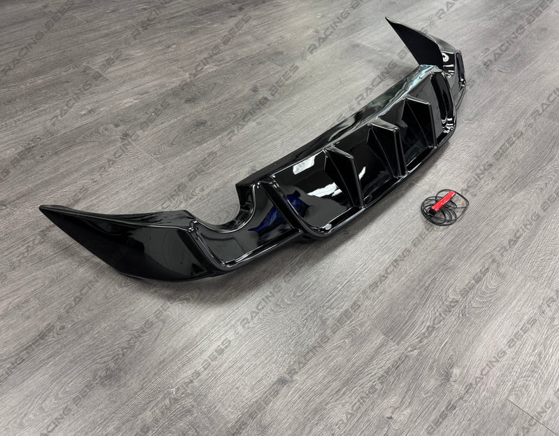 2014-2016 Lexus IS250/300/350 Led Style Rear Bumper Diffuser (Black)