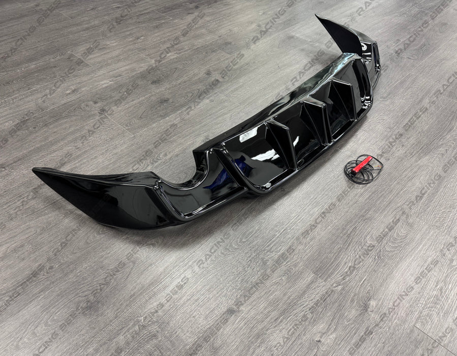 2014-2016 Lexus IS250/300/350 Led Style Rear Bumper Diffuser (Black)