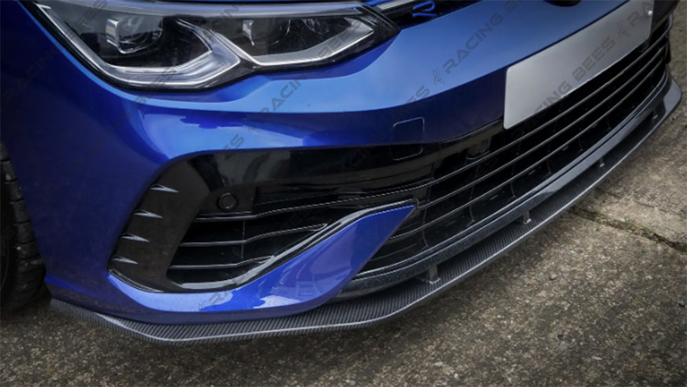 2022-2024 Volkswagen MK8 Golf R MX Style Front Bumper Lip (Carbon Fiber)
