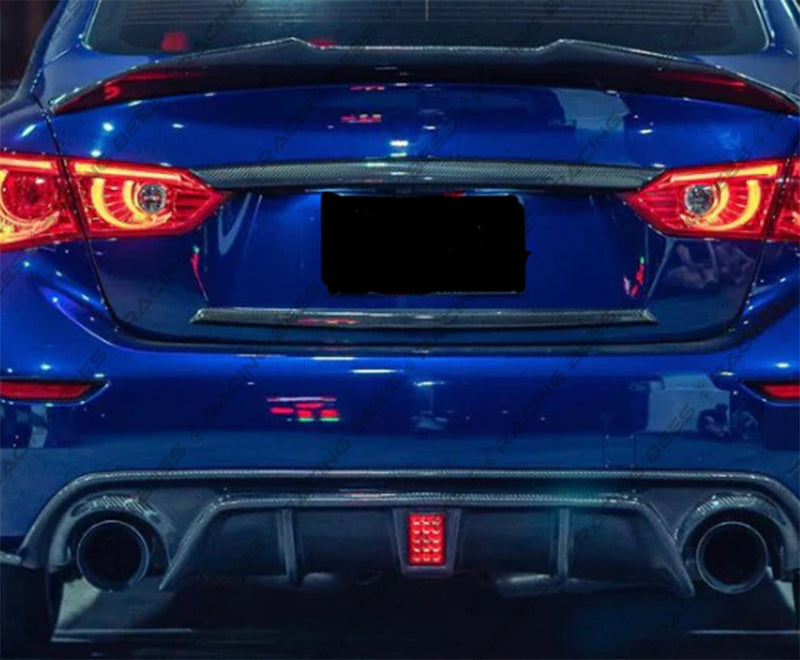 2018-2023 Infiniti Q50 Sedan LED Rear Bumper Diffuser (Carbon Fiber)