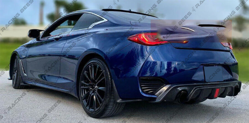 2017+ Infiniti Q60 Coupe LED Rear Bumper Diffuser (Carbon Fiber)