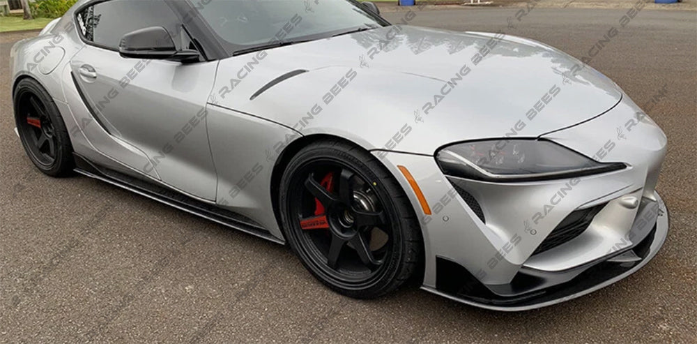 2020+ Toyota Supra A90/A91 AS Style Front Bumper Lip (Black)